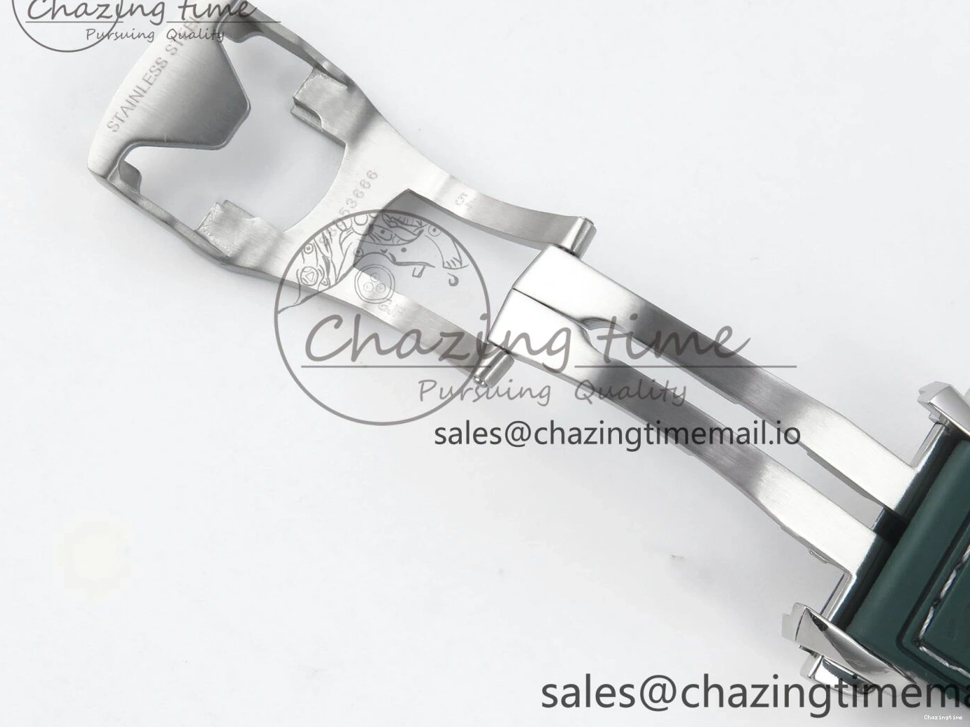 0401 Bold Seamaster Planet Ocean 600M 43.5mm SS SCF 1:1 Best Edition Green Bezel Gray Dial on Green Rubber Strap A8900 Super Clone 7666